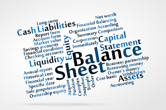 Monthly balance sheet with forecasts